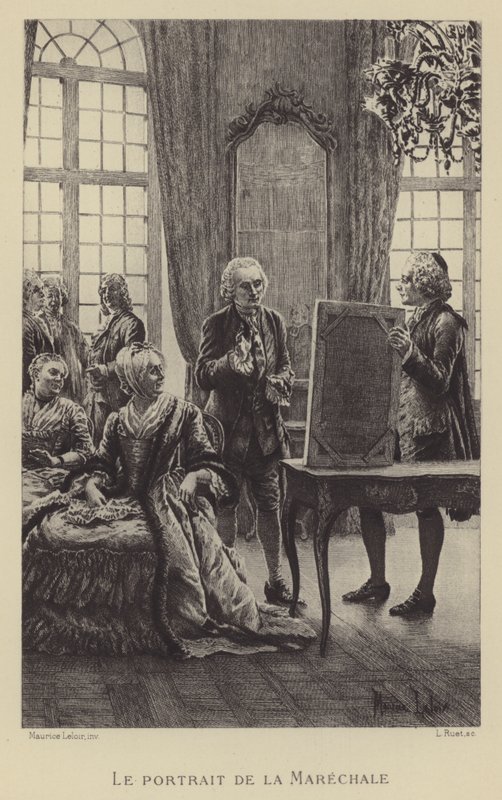 Portrettet av Marechale (gravyr) av Maurice Leloir