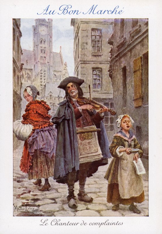 Klagesangeren (farge litho) av Maurice Leloir