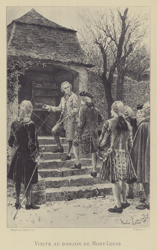 Besøk i Mont-Louis-borgen (gravyr) av Maurice Leloir
