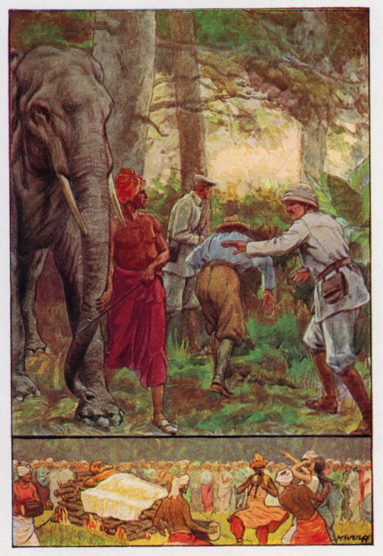 Illustrasjon for Around The World In Eighty Days av Jules Verne (farge litho) av Max Wulff