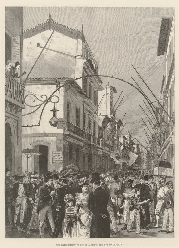 Bombardementet av Rio de Janeiro, Rua do Ouvidor av Melton Prior
