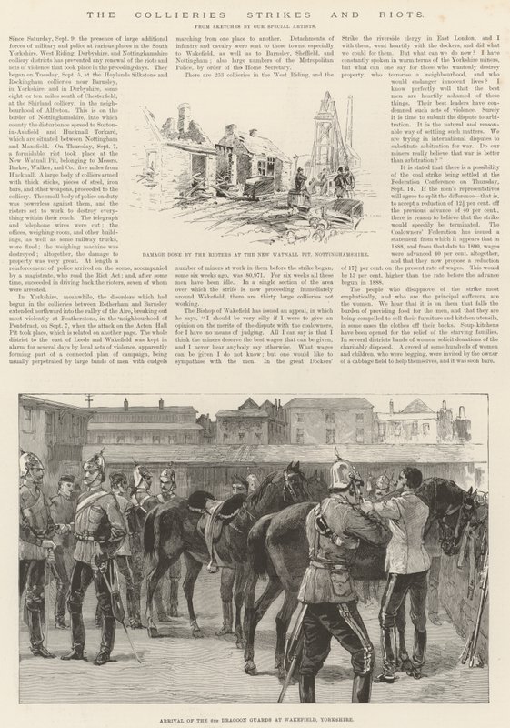 Collieriene streiker og opptøyer av Melton Prior