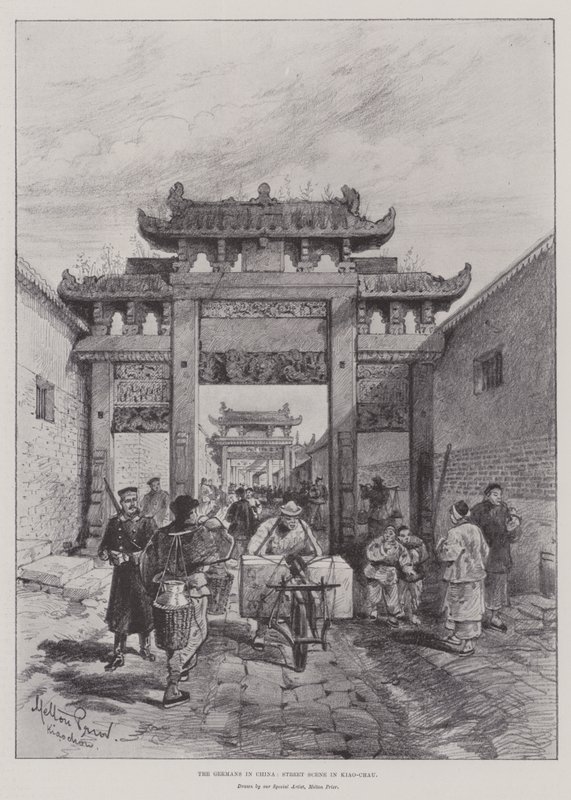 Tyskerne i Kina, Gatescene i Kiao-Chau av Melton Prior