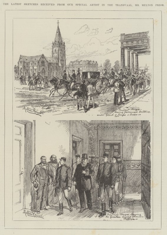 De siste skissene mottatt fra vår spesielle artist i Transvaal, Mr Melton Prior av Melton Prior