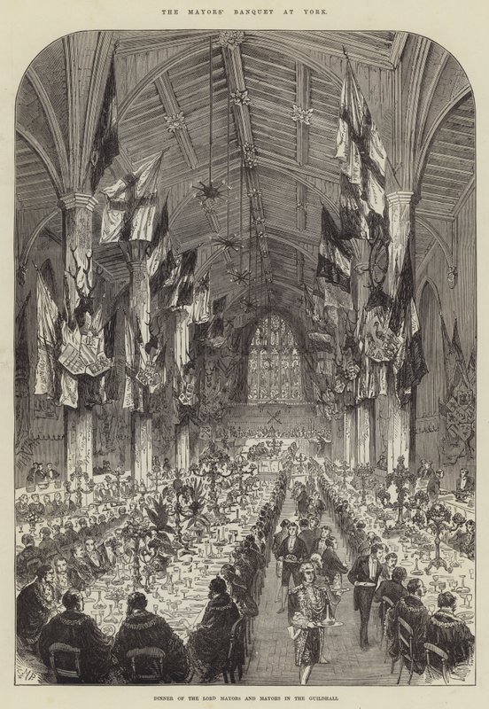 Ordførerens bankett i York, middag for Lord Mayors og ordførere i Guildhall av Melton Prior