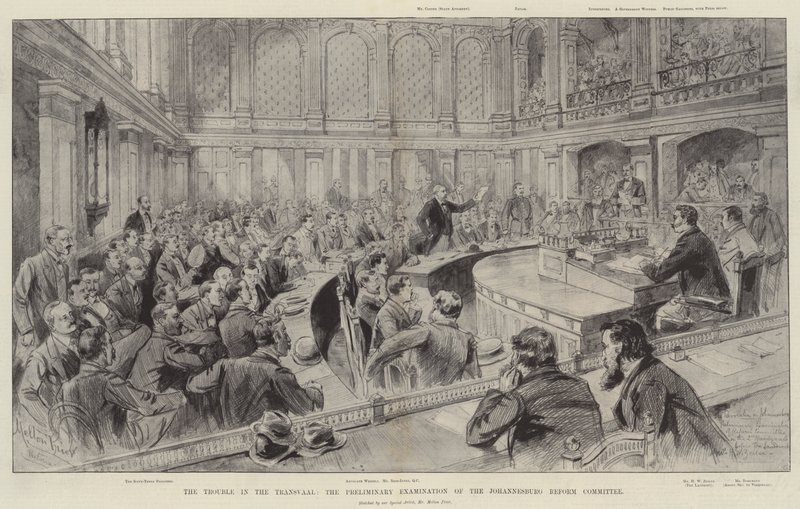 The Trouble in the Transvaal, den foreløpige undersøkelsen av Johannesburg Reform Committee av Melton Prior