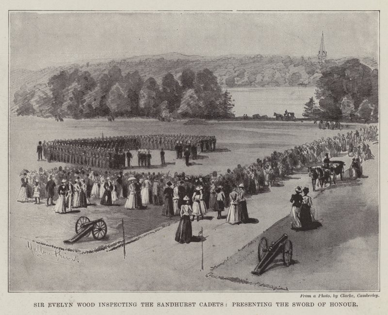 Sir Evelyn Wood inspiserer Sandhurst-kadettene og presenterer æressverdet av Melton Prior