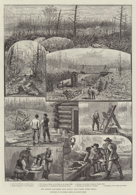 Denison Gold-Mines, nær Algoma, Lake Huron, Upper Canada av Melton Prior