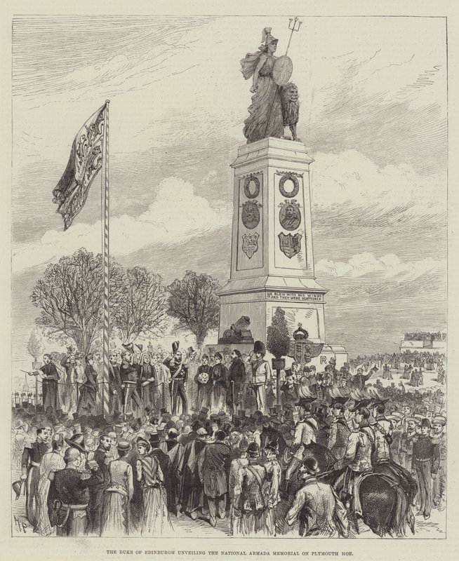 Hertugen av Edinburgh avduker National Armada Memorial på Plymouth Hoe av Melton Prior
