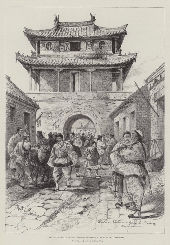 Situasjonen i Kina, vestlig inngangsport til Tsimo, Kiao-Chau av Melton Prior