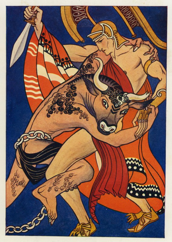 Theseus og Minotaurus av Merlyn Mann