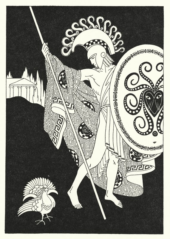 Den lilla fuglen kom flagrende mot ham (farge litho) av Merlyn Mann