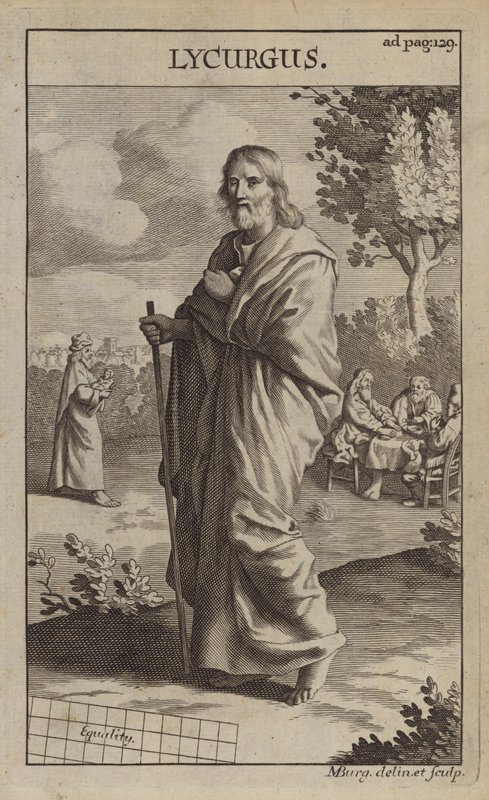 Lycurgus, legendarisk spartansk lovgiver av Michael Burghers