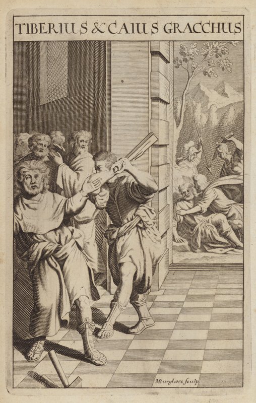 Tiberius og Caius Gracchus, romerske politikere av Michael Burghers