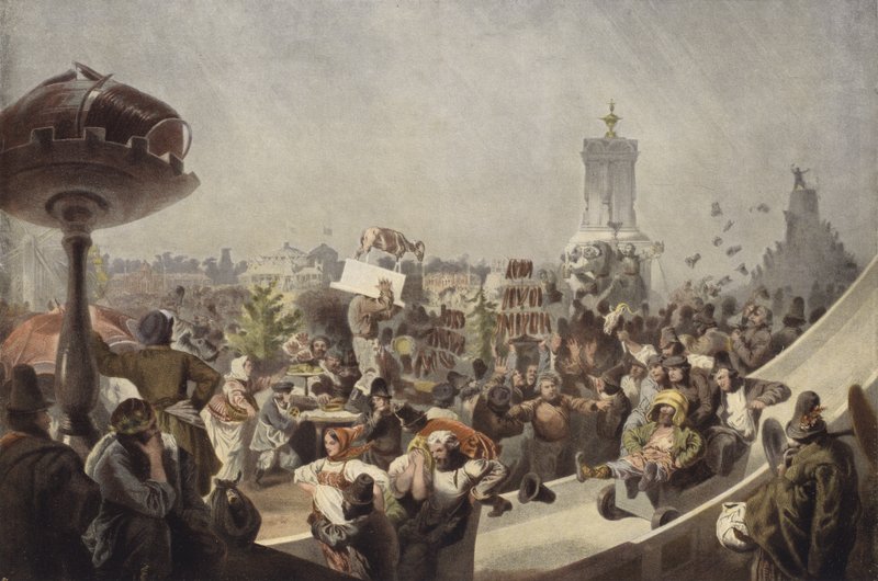 Folkefest i Russland på midten av 1800-tallet av Mihaly von Zichy