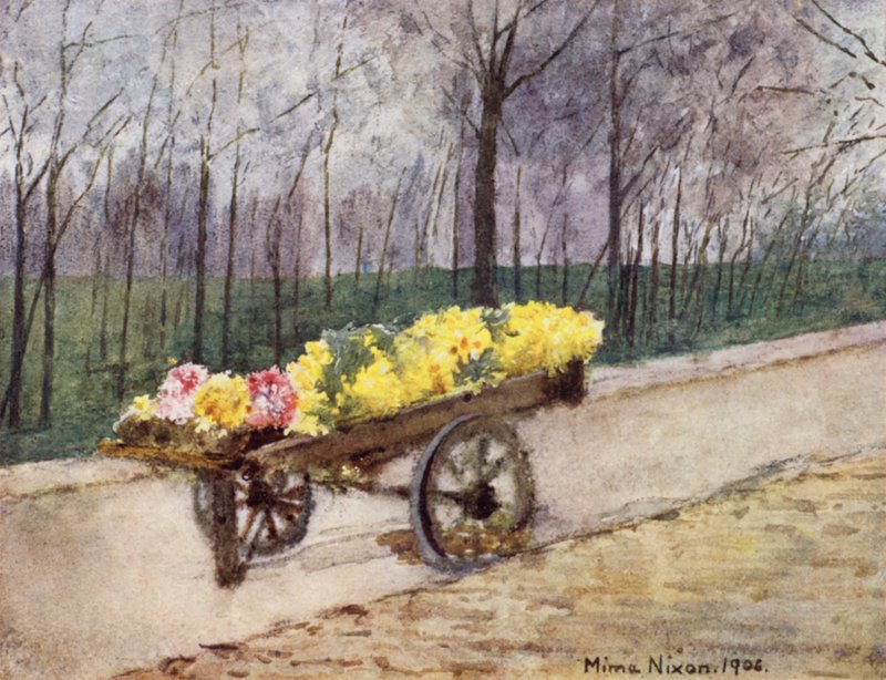 Bulb Time, Haarlem (farge litho) av Mima Nixon