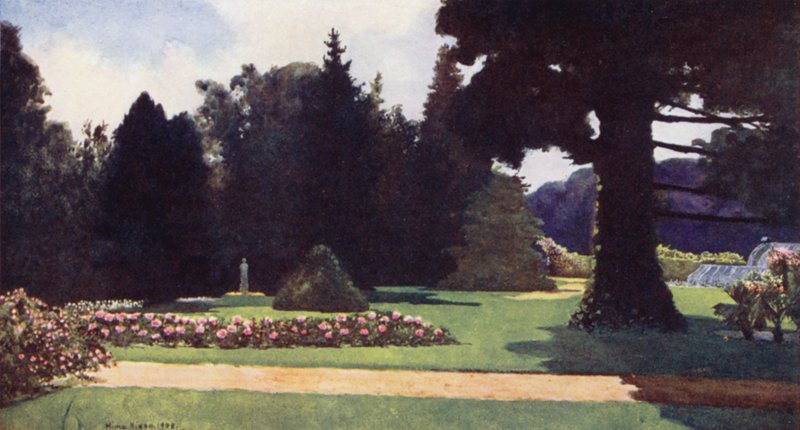 Palace Gardens, Het Loo (farge litho) av Mima Nixon