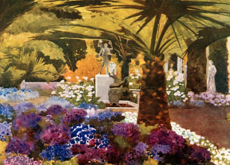 Cinerariaene, Achilleion, Korfu av Mima Nixon