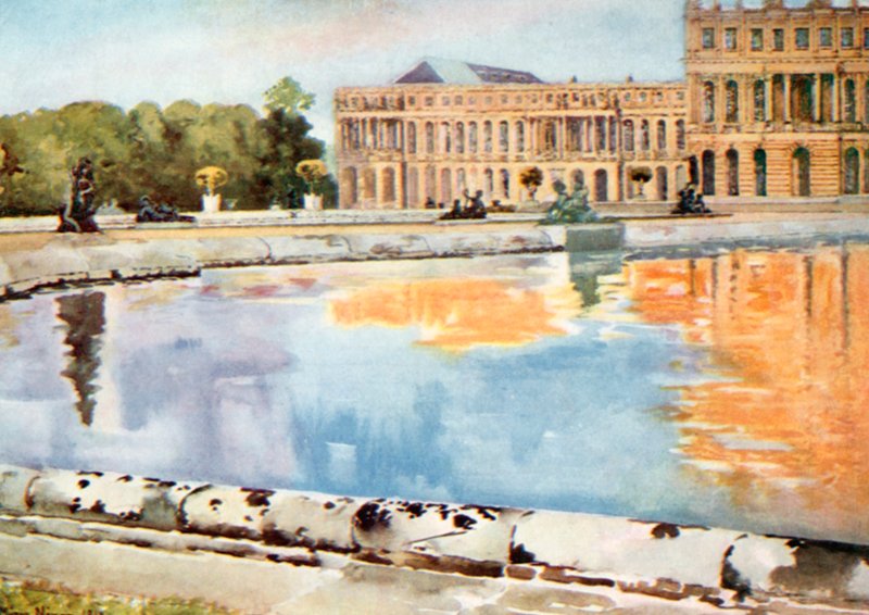 Nordfløyen av palasset, fra Parterre D