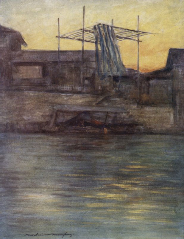 En bakre kanal, Osaka av Mortimer Ludington Menpes