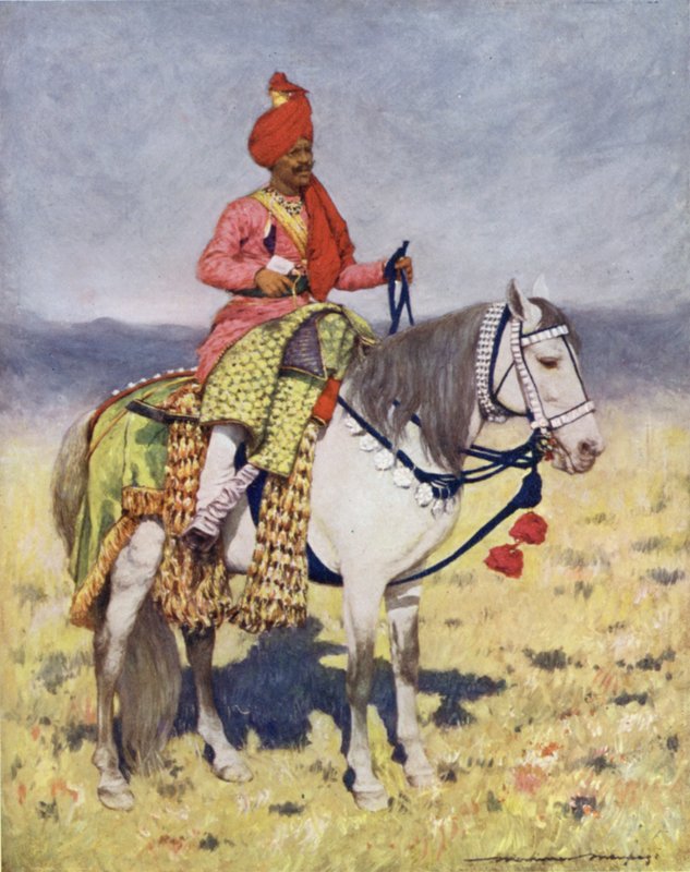 En kjent dansende hest, Bombay Chiefs Camp av Mortimer Ludington Menpes