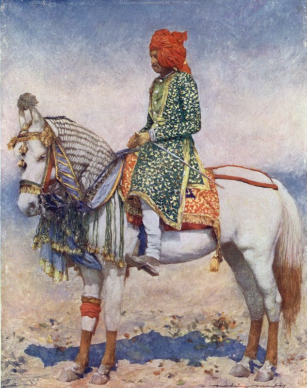 En utøvende hest fra Alwar-staten av Mortimer Ludington Menpes