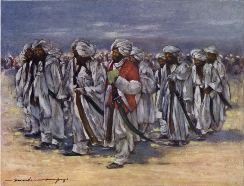 Baluch Chiefs på Durbar-dagen av Mortimer Ludington Menpes
