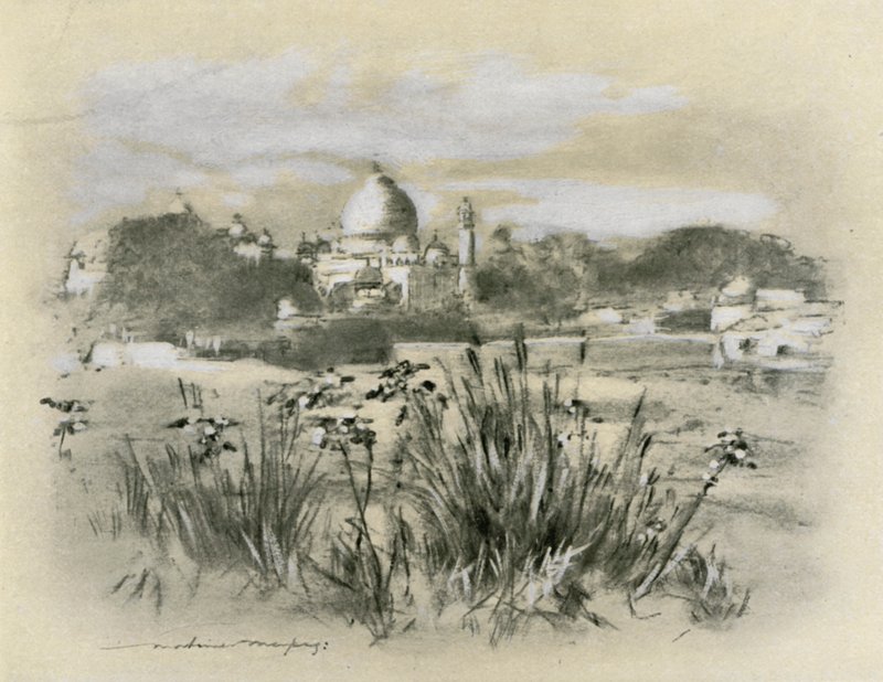 Taj på Agra av Mortimer Ludington Menpes
