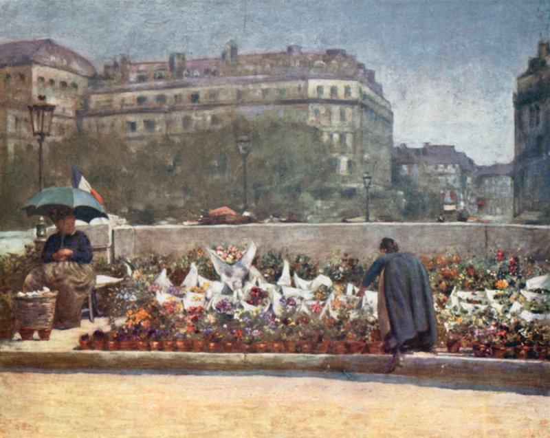 Et blomstermarked av Mortimer Ludington Menpes