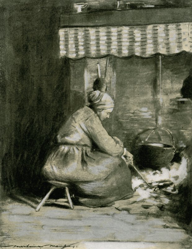 En gammeldags ildsted av Mortimer Ludington Menpes