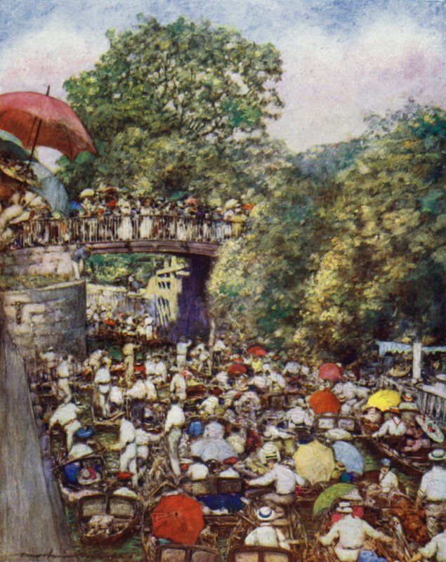 Boulters Lock, Ascot søndag av Mortimer Ludington Menpes