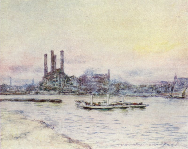 Fra Battersea Bridge av Mortimer Ludington Menpes