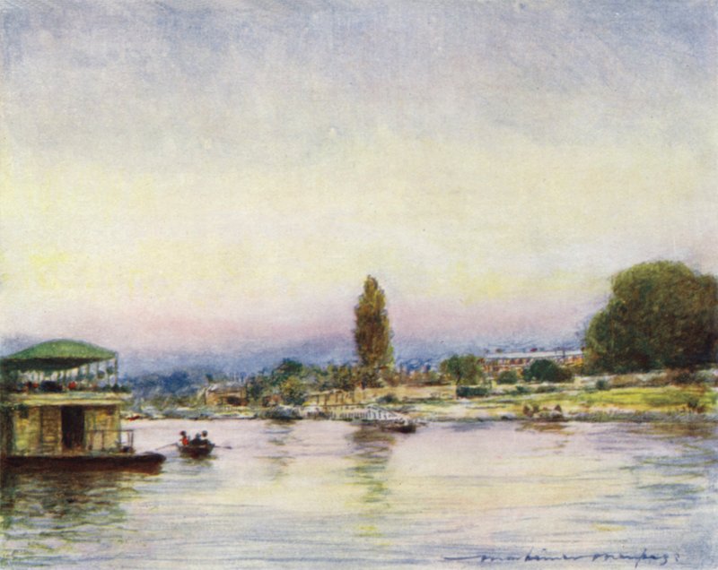 Hampton Court, fra elven av Mortimer Ludington Menpes