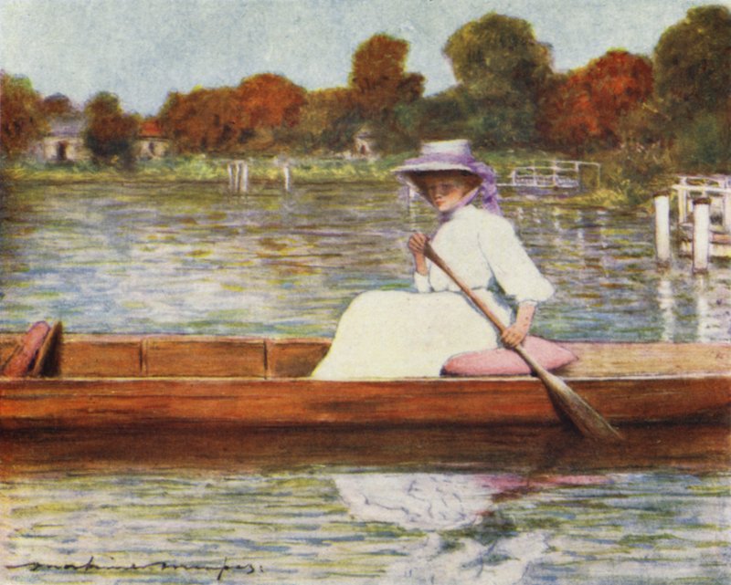 Pangbourne, fra Swan Hotel av Mortimer Ludington Menpes