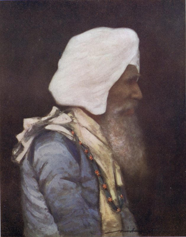 Maharajaen av Nabha (farge litho) av Mortimer Ludington Menpes
