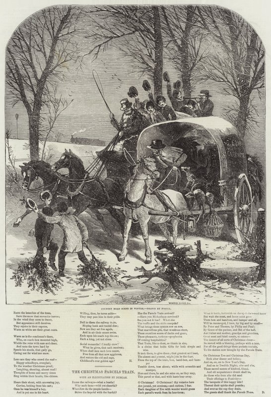 Landeveiscene om vinteren av Myles Birket Foster