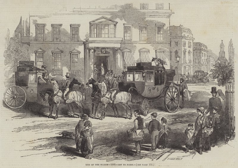 Slutten av sesongen, 1846, til Paris av Myles Birket Foster