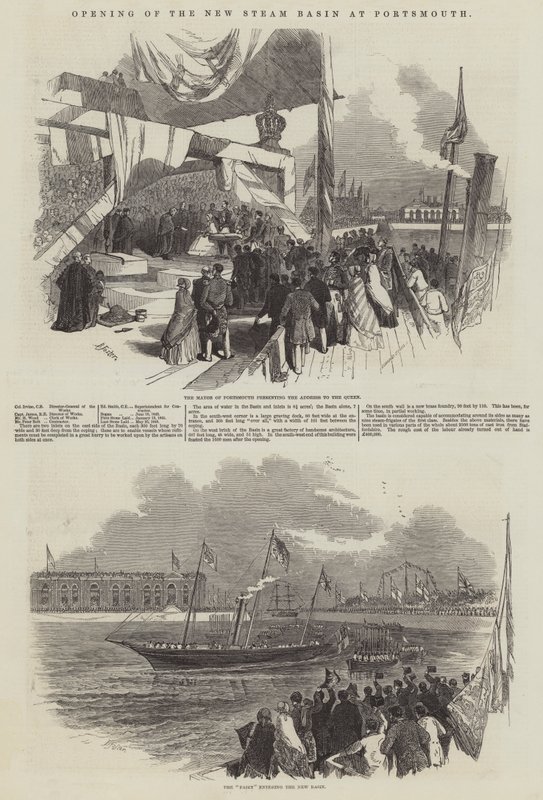 Åpning av New Steam Basin i Portsmouth av Myles Birket Foster