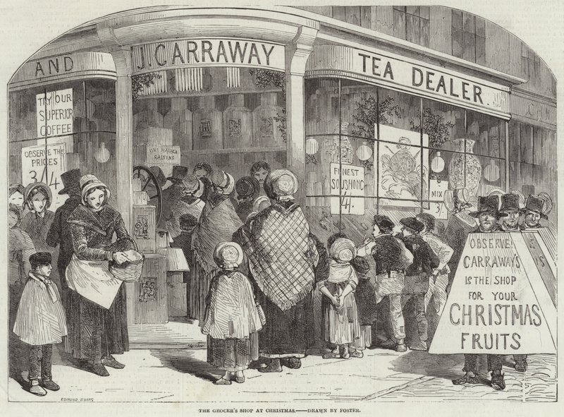 Dagligvarebutikken til jul av Myles Birket Foster