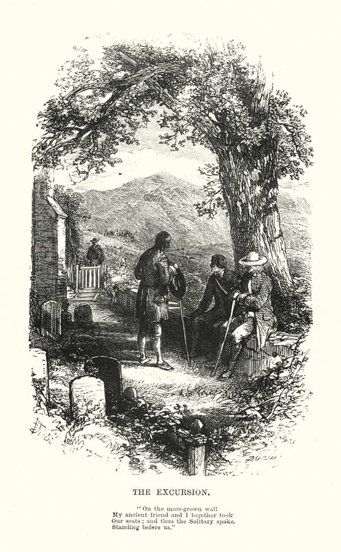 William Wordsworth: The Excursion (gravering) av Myles Birket (after) Foster