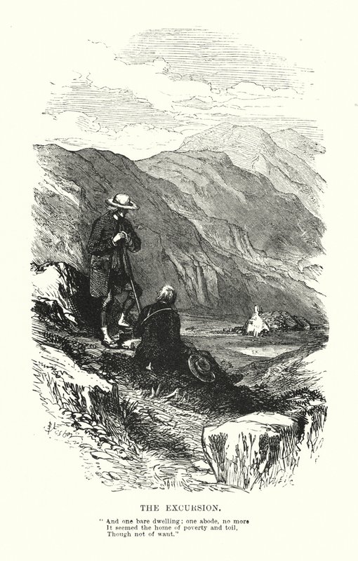 William Wordsworth: The Excursion (gravering) av Myles Birket (after) Foster