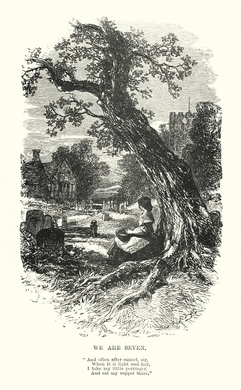 William Wordsworth: We Are Seven (gravering) av Myles Birket (after) Foster