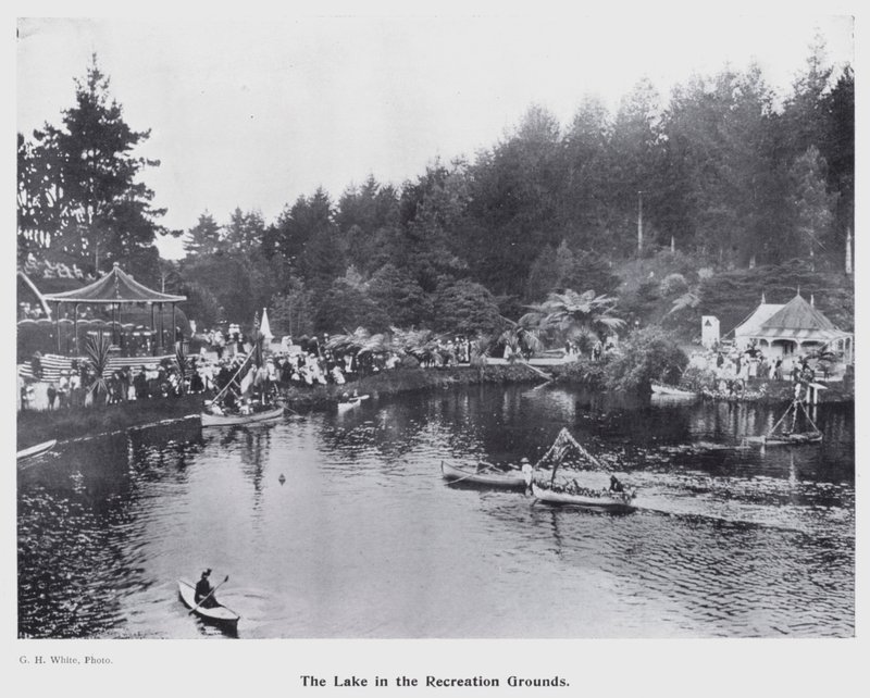 New Plymouth, New Zealand: The Lake in the Recreation Grounds (s/hv-bilde) av New Zealand Photographer