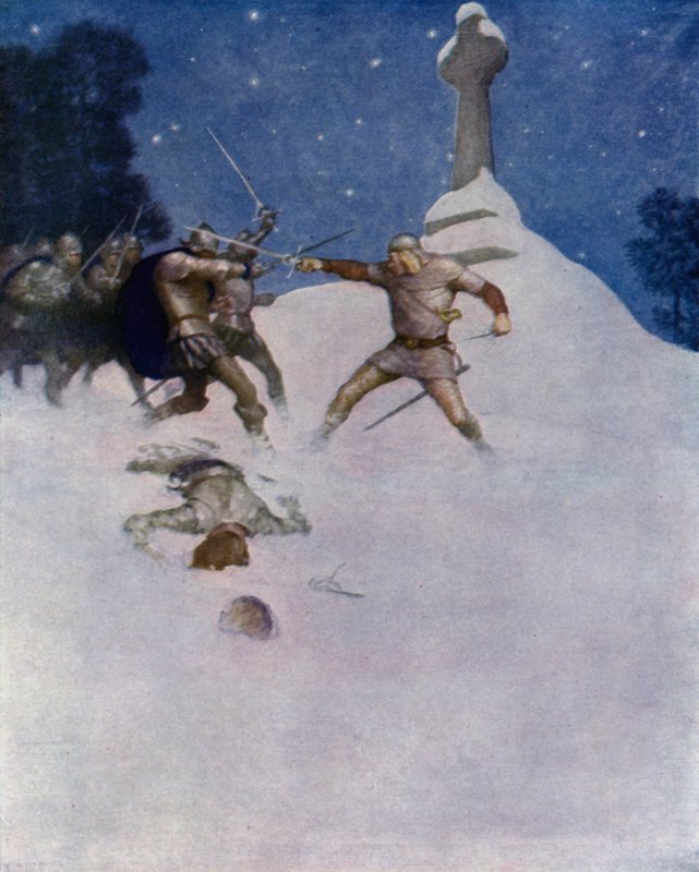 Illustrasjon for The Black Arrow av Robert Louis Stevenson av Newell Convers Wyeth