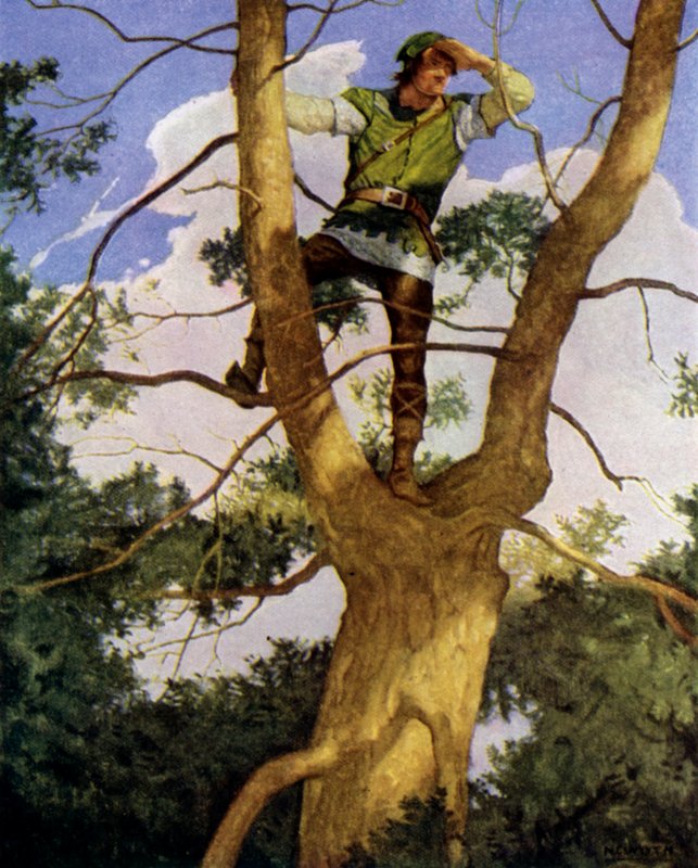Illustrasjon for The Black Arrow av Robert Louis Stevenson av Newell Convers Wyeth