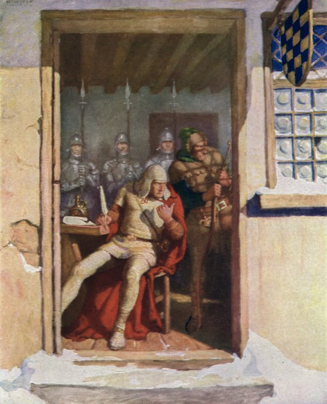 Illustrasjon for The Black Arrow av Robert Louis Stevenson av Newell Convers Wyeth