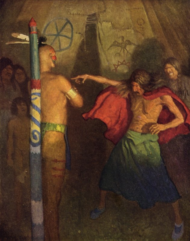 Illustrasjon for The Last of the Mohicans av Newell Convers Wyeth