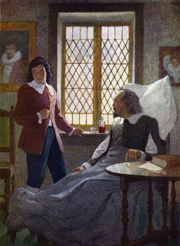 Illustrasjon for Robinson Crusoe (farge litho) av Newell Convers (after) Wyeth