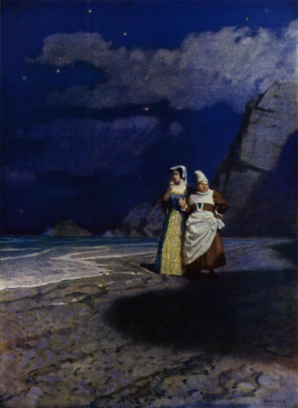 Illustrasjon for Westward Ho! av Charles Kingsley (farge litho) av Newell Convers (after) Wyeth