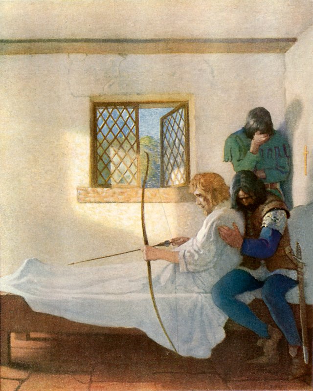 Robin Hoods bortgang av Newell Convers Wyeth